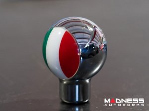 MINI Cooper Gear Shift Knob - Chrome w/ Italian Flag Design